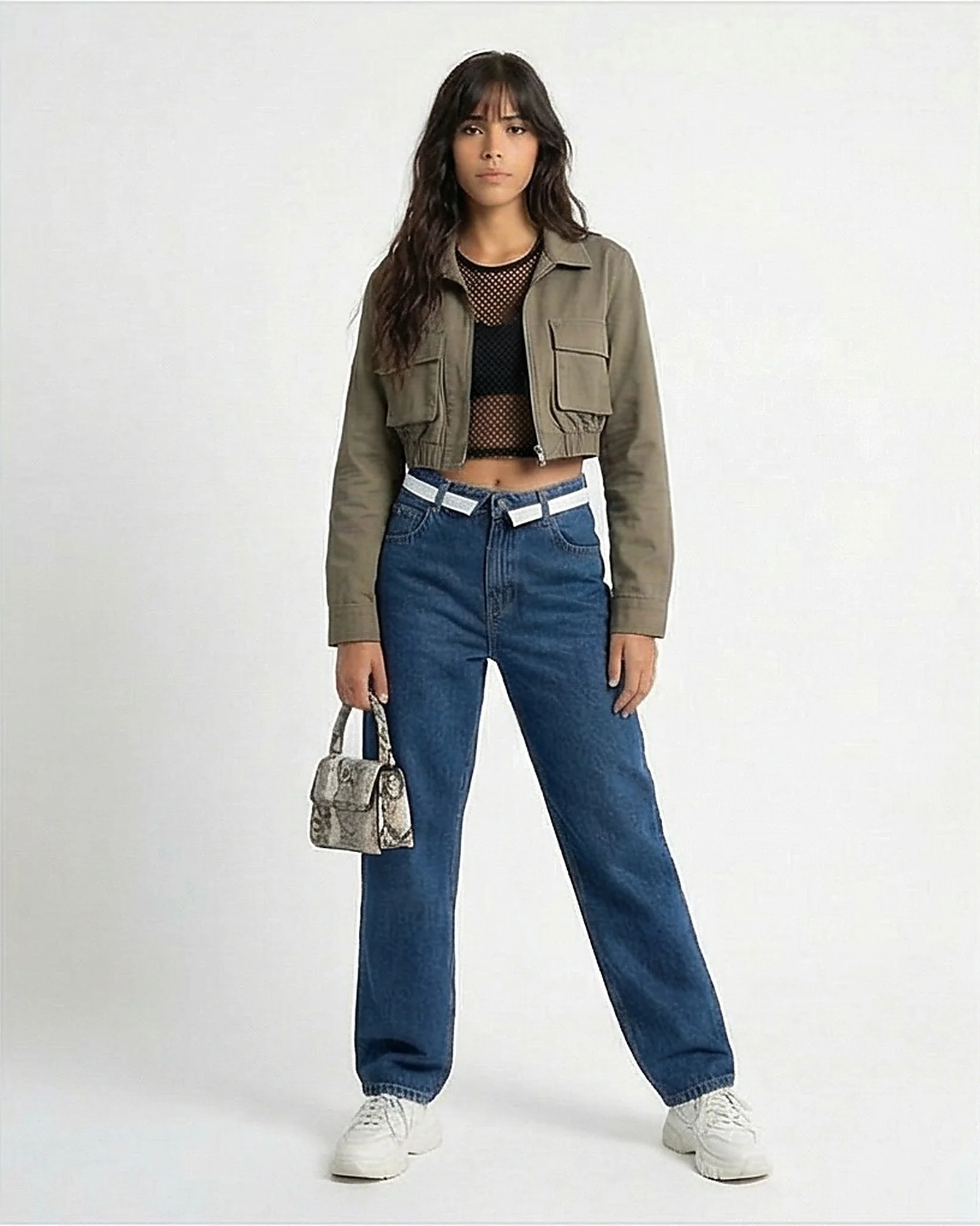 High-Waisted Relaxed Fit Denim Jeans - Image 3