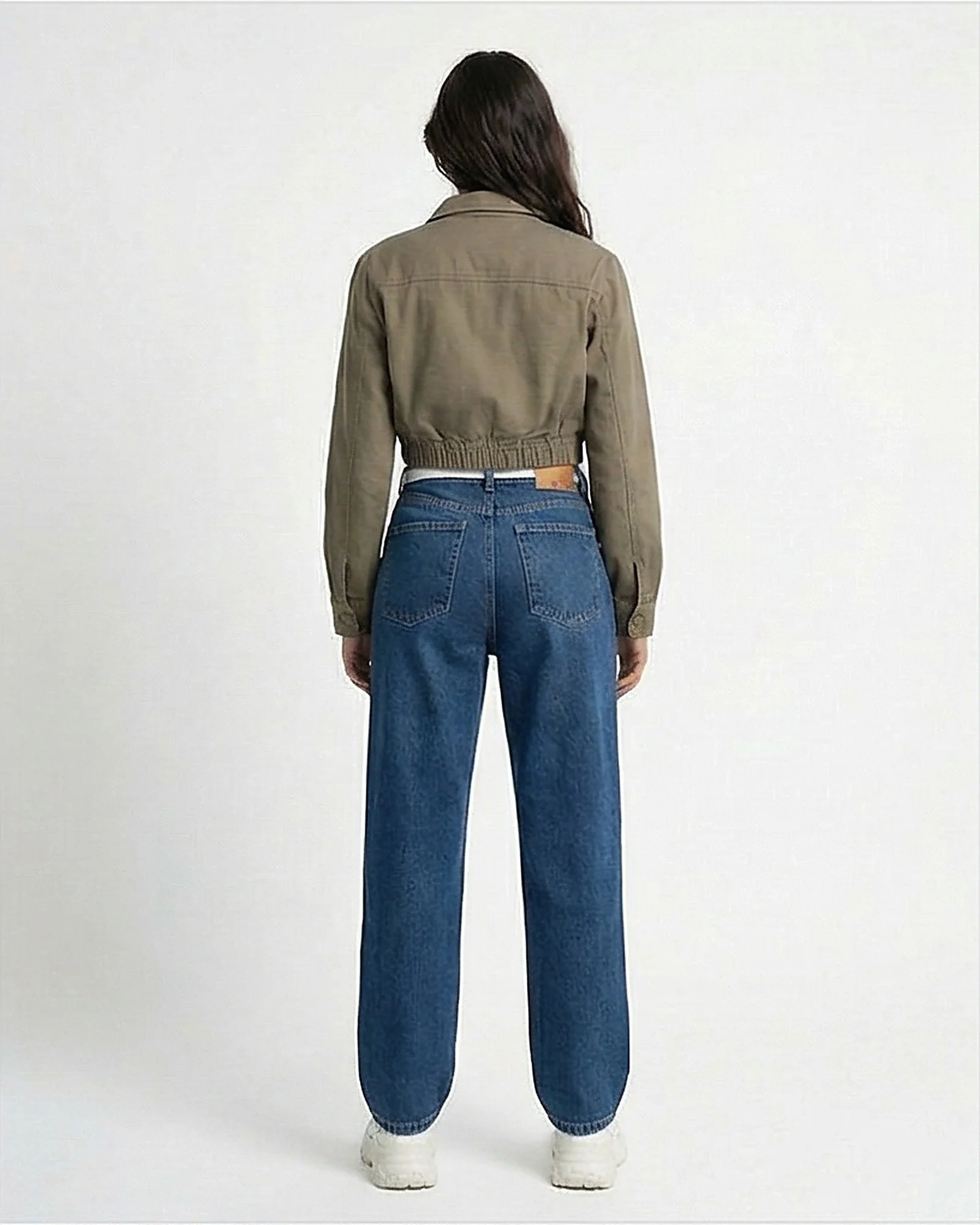 High-Waisted Relaxed Fit Denim Jeans - Image 4
