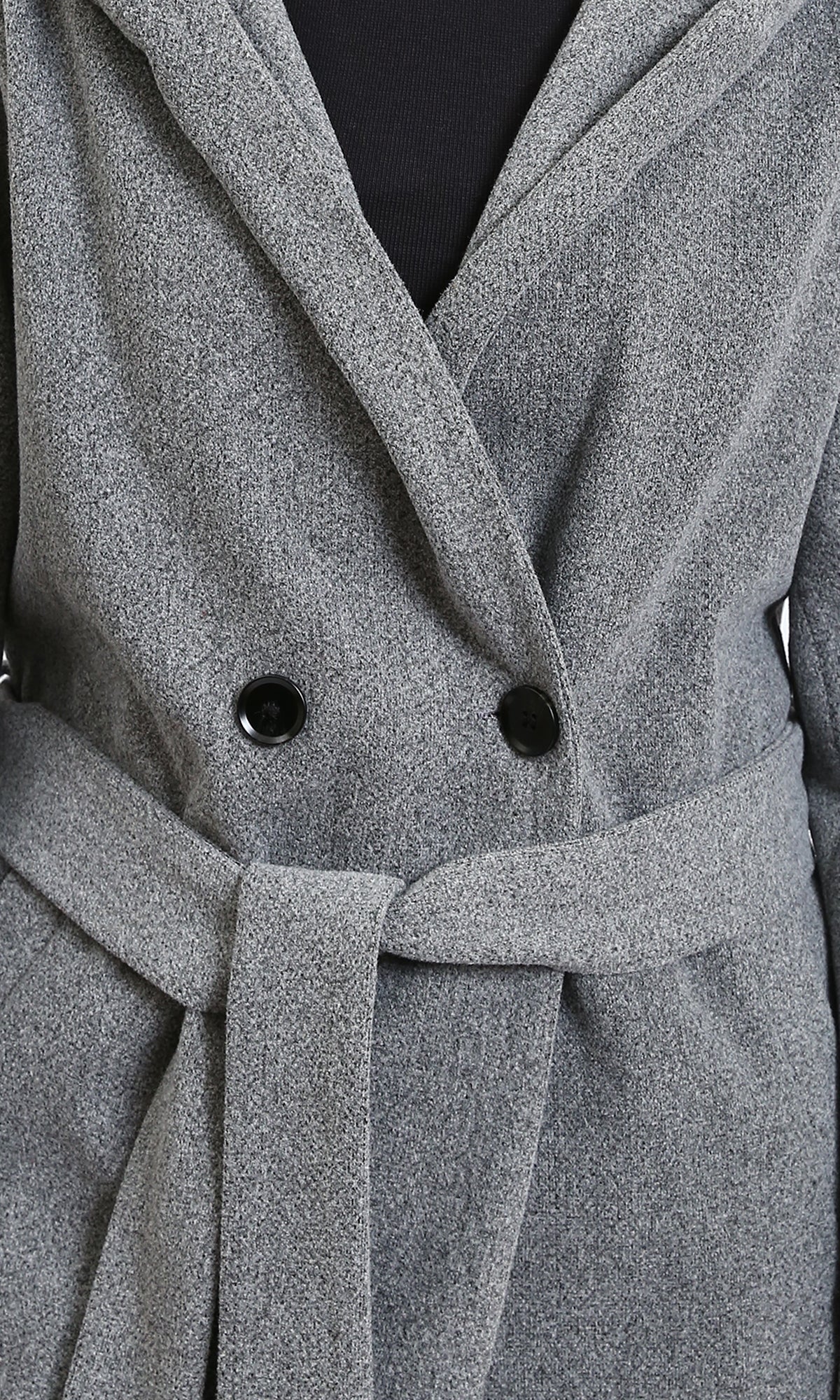 Ravin Women's Hooded Double-Breasted Wrap Coat - Heather Grey -R212937 - Image 3
