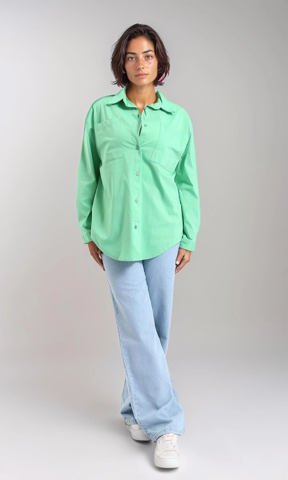 Light Wash High-Waisted Wide Leg Jeans - Image 5