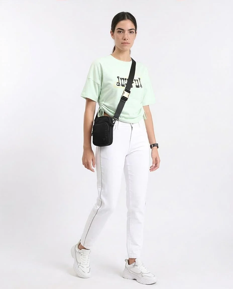 Ravin Women's Joyful Ruched Side Graphic T-Shirt – Mint - R209236 - Image 5