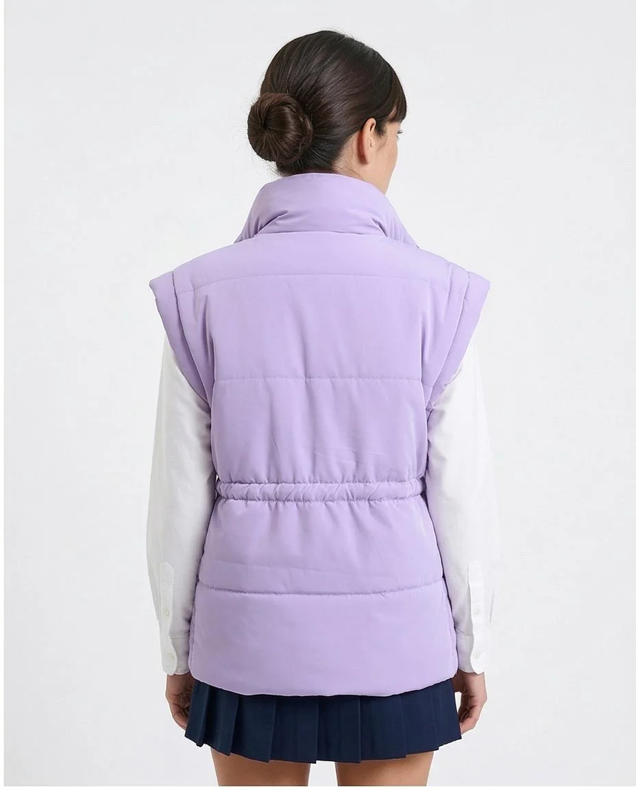 Ravin Women's Lavender Quilted Puffer Vest with Drawstring Waist - Lavender - R212526 - Image 2