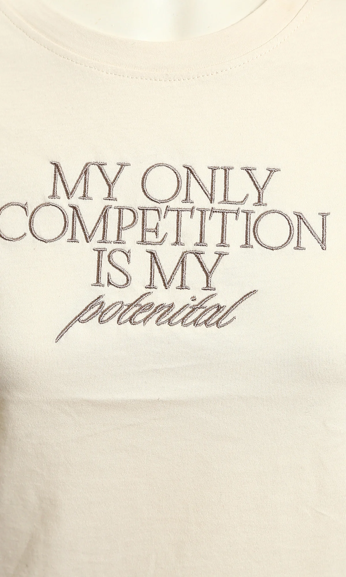 My Only Competition Graphic Print T-Shirt - Beige - Image 3