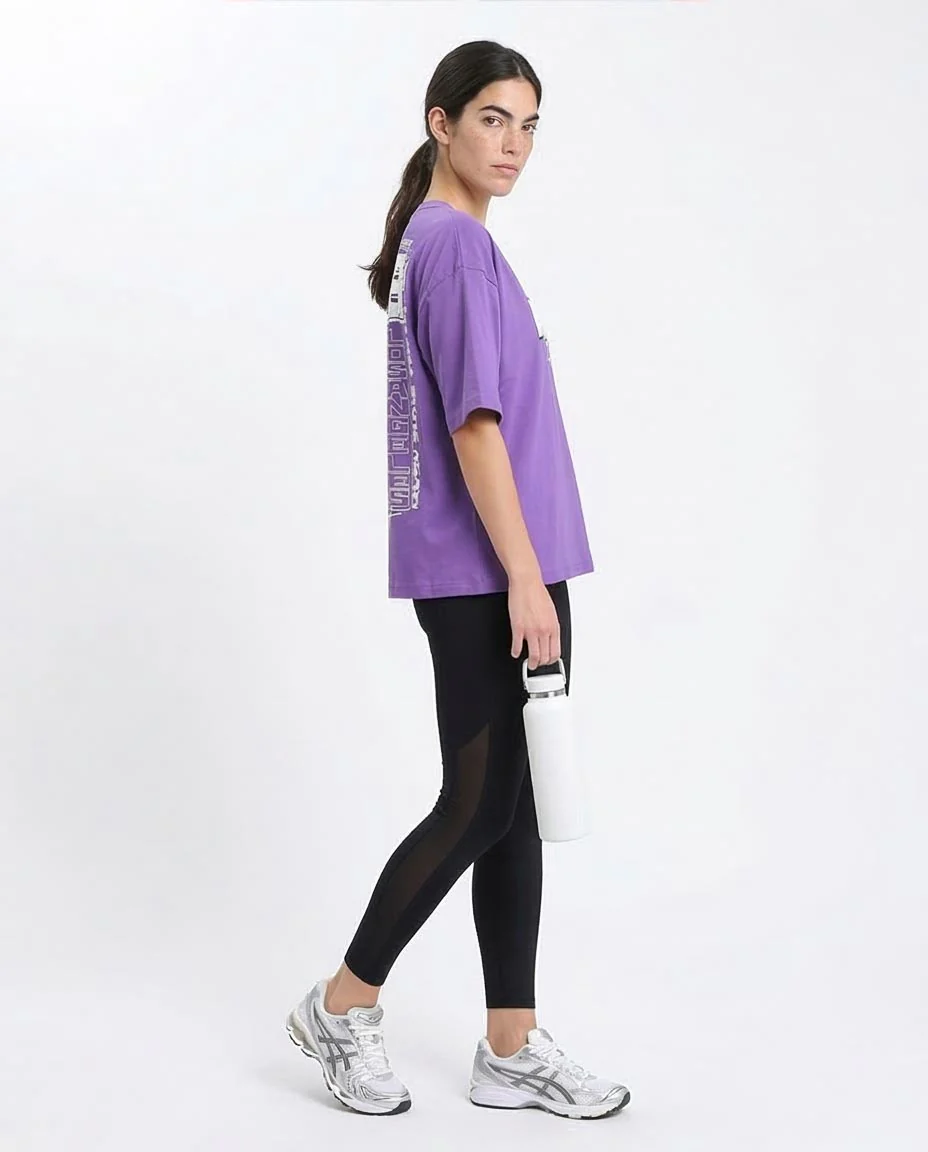 Ravin Women's Oversized Manga Graphic T-Shirt - Purple - O203158 - Image 5