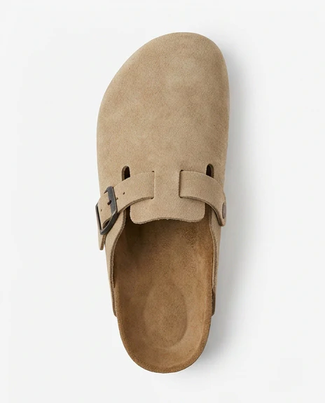 Women's Sand Suede Buckle Slip-On Clogs - R216197 - Image 3