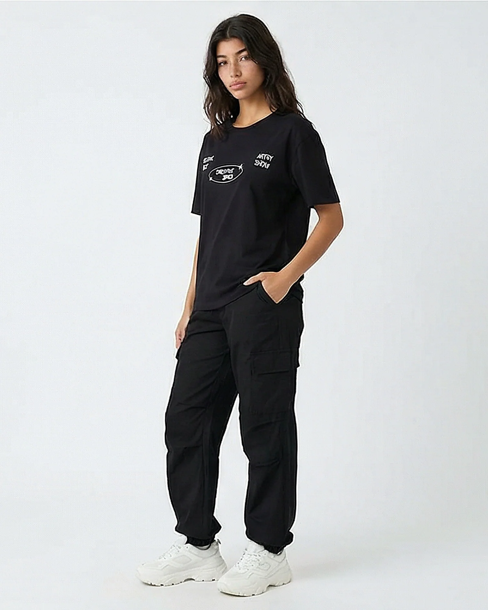 Black Artsy Graphic 'Save Our Dates' Summer Tee - R215774 - Image 4