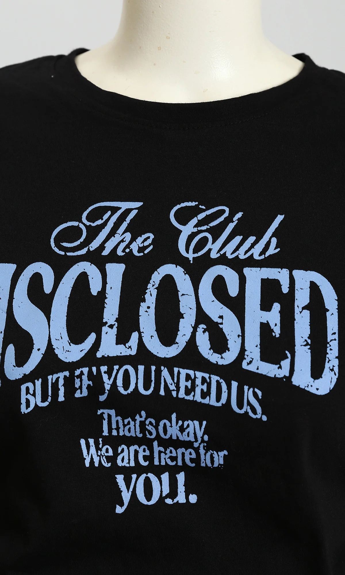 Women's Side-Tie Graphic Crop T-Shirt - Black - R215776 - Image 3
