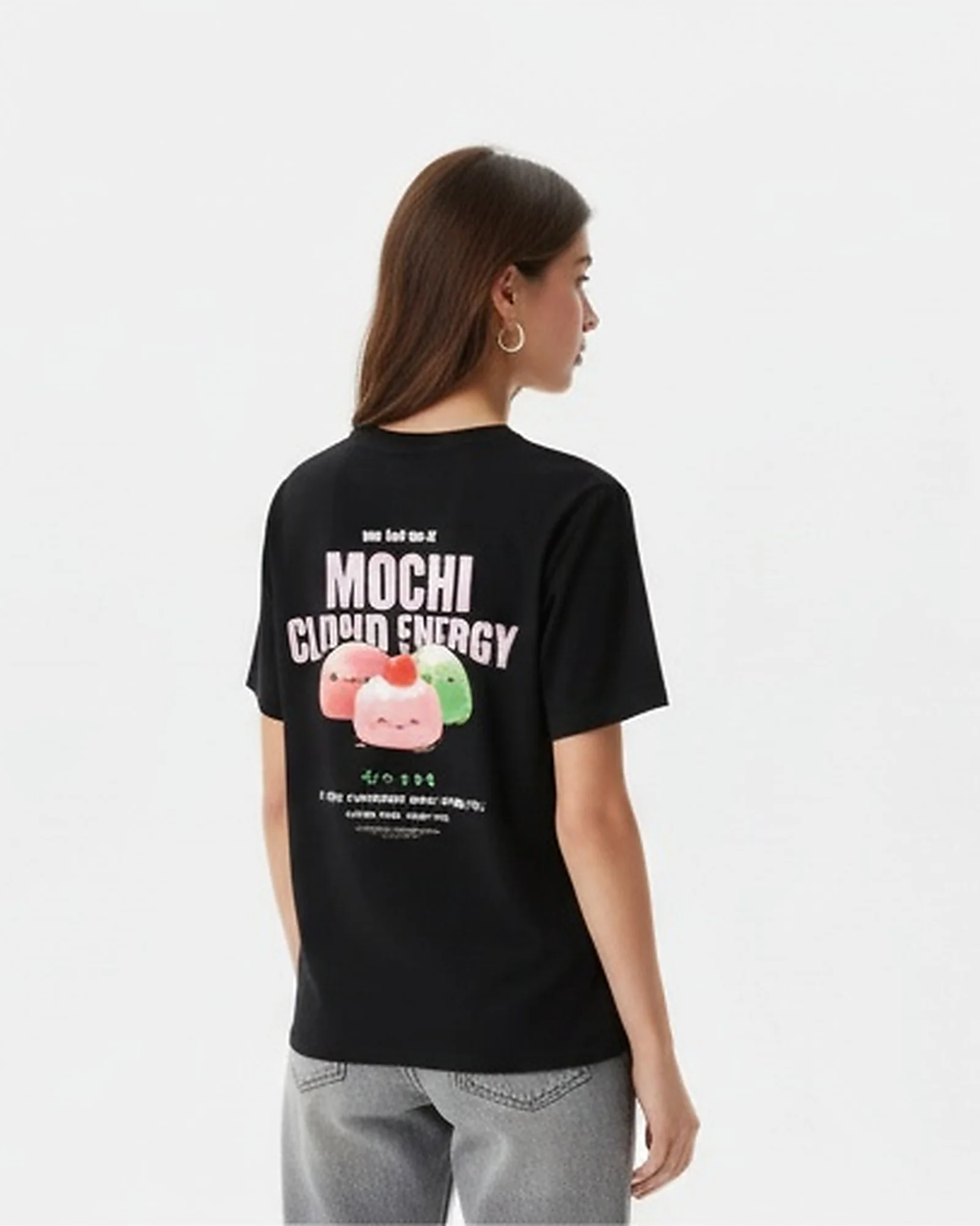 Black Mochi Cloud Energy Graphic T-Shirt - R217232 - Image 2