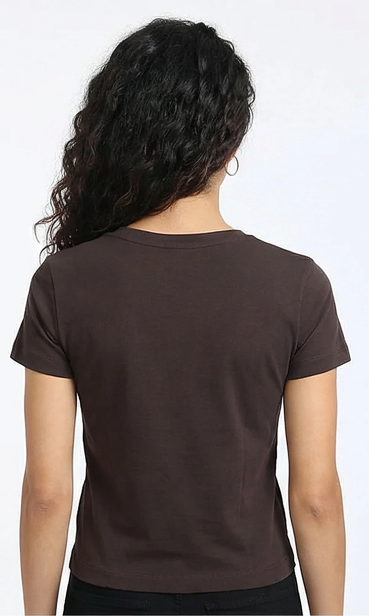 Rich Chocolate Slim Fit Crew Neck Tee - R216127 - Image 2