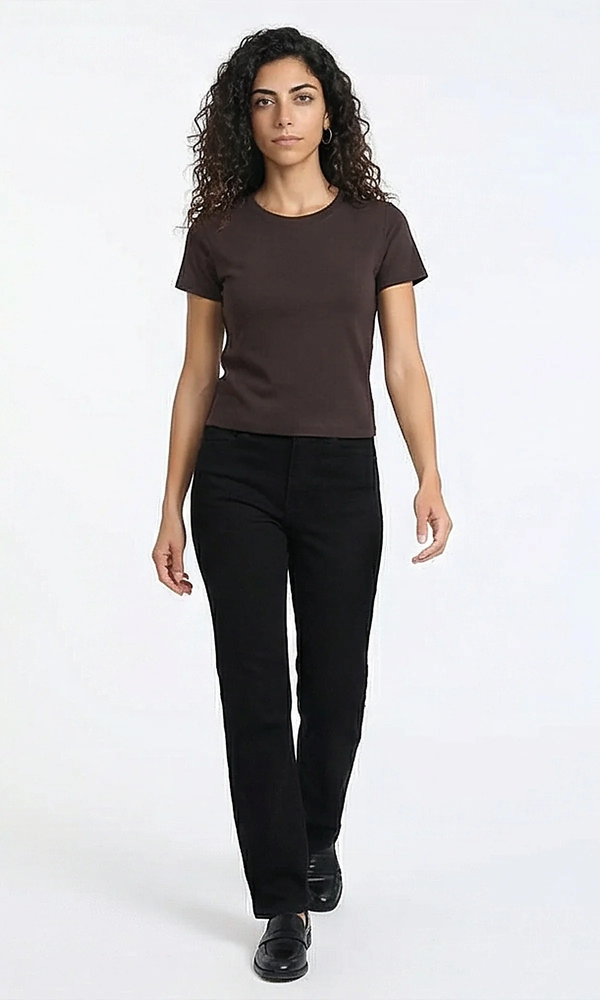 Rich Chocolate Slim Fit Crew Neck Tee - R216127 - Image 3