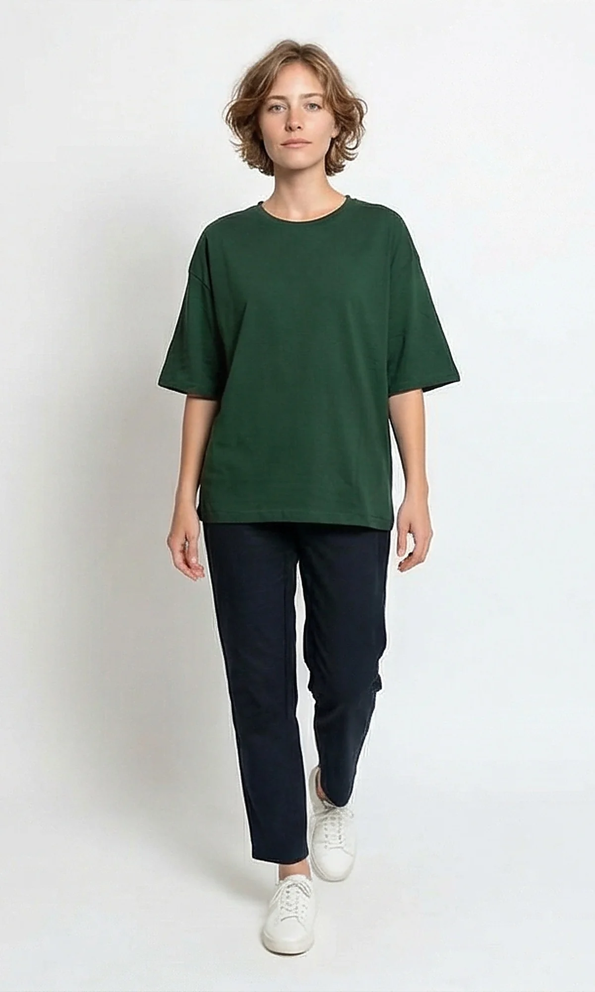 Forest Green Oversized Relaxed Fit Tee - R216136 - Image 4