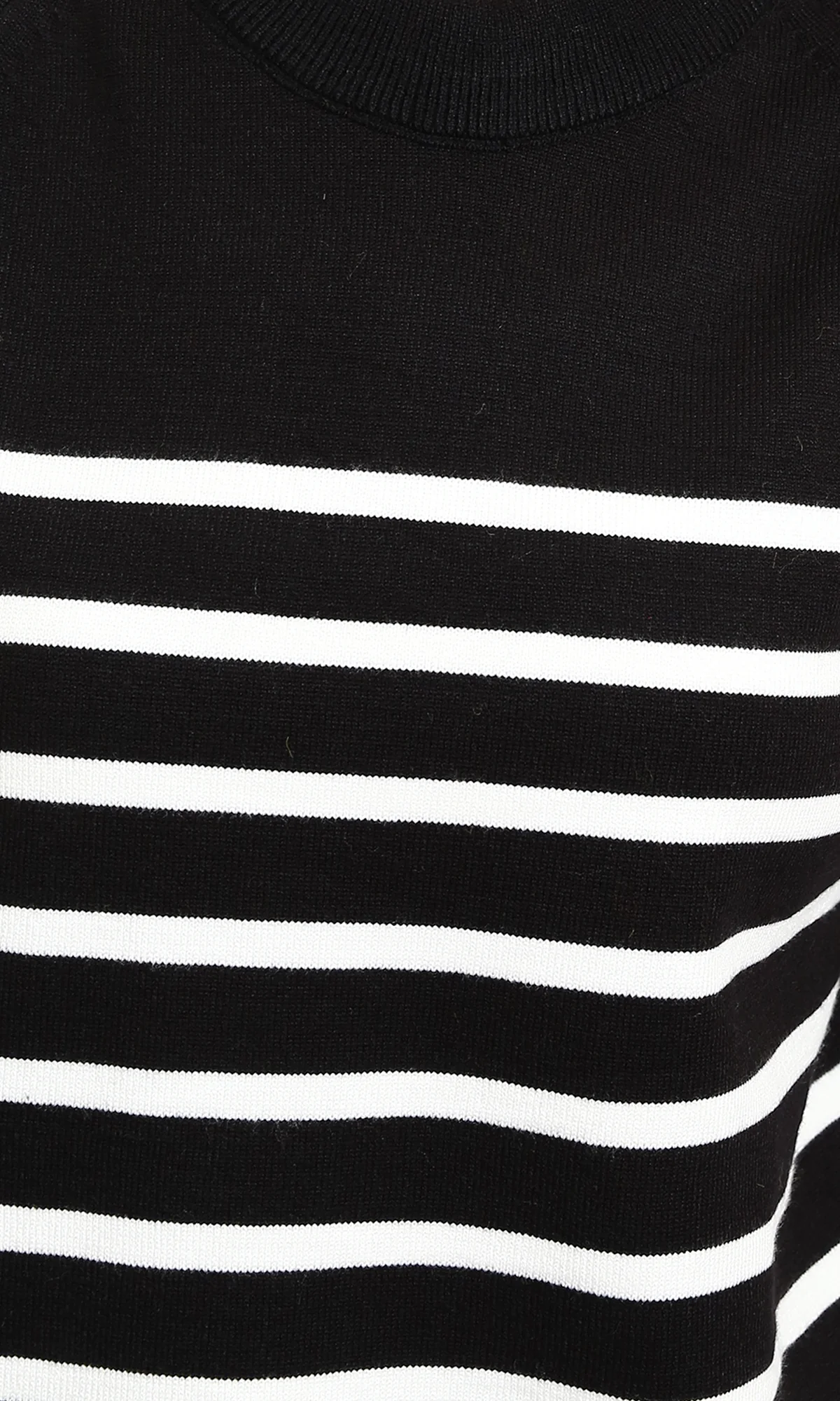 Ravin Women's Striped Raglan Knit Sweater – Black & White - R214321 - Image 3