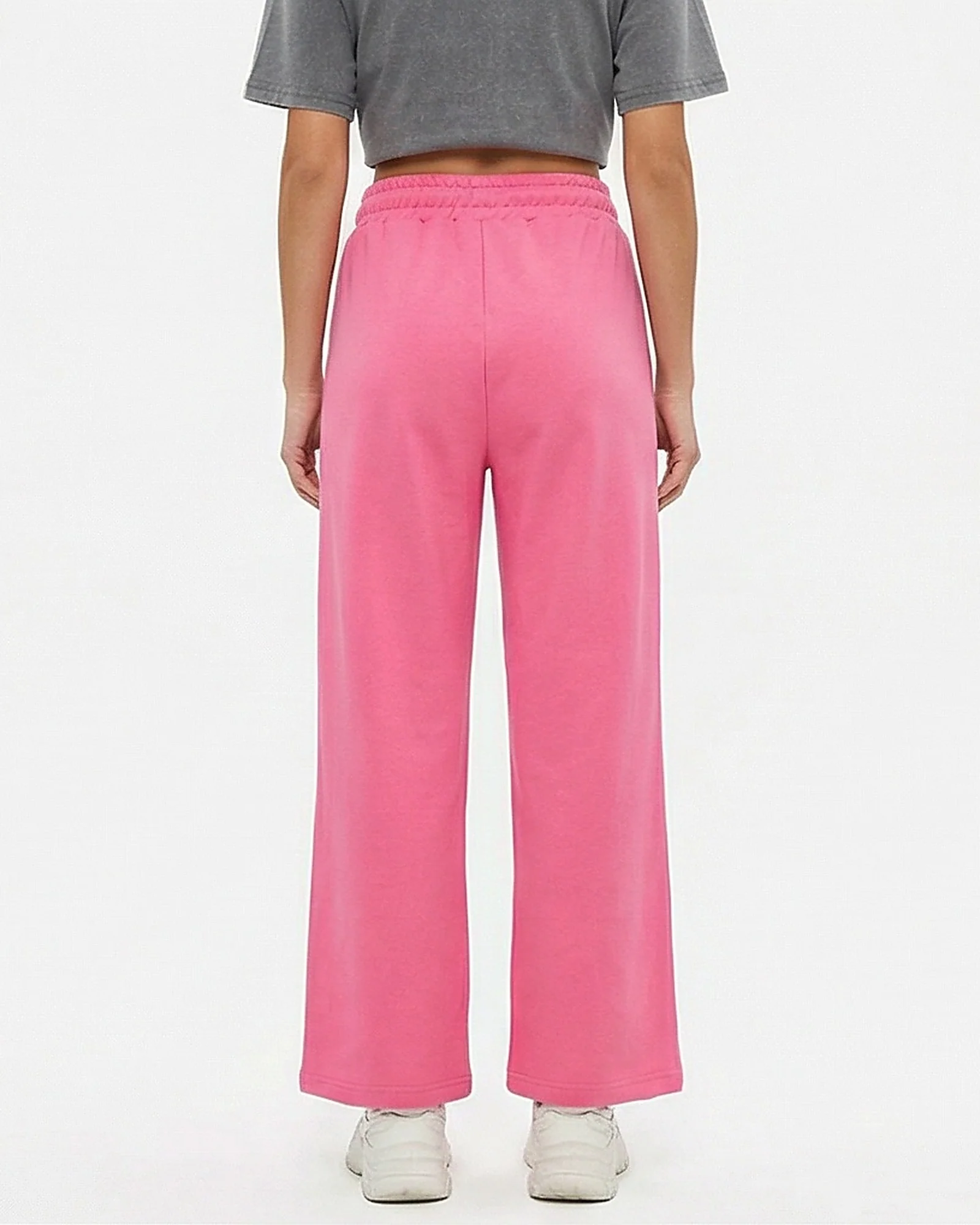 Pink Wide Leg Piping Detail Sweatpants - R216555 - Image 2
