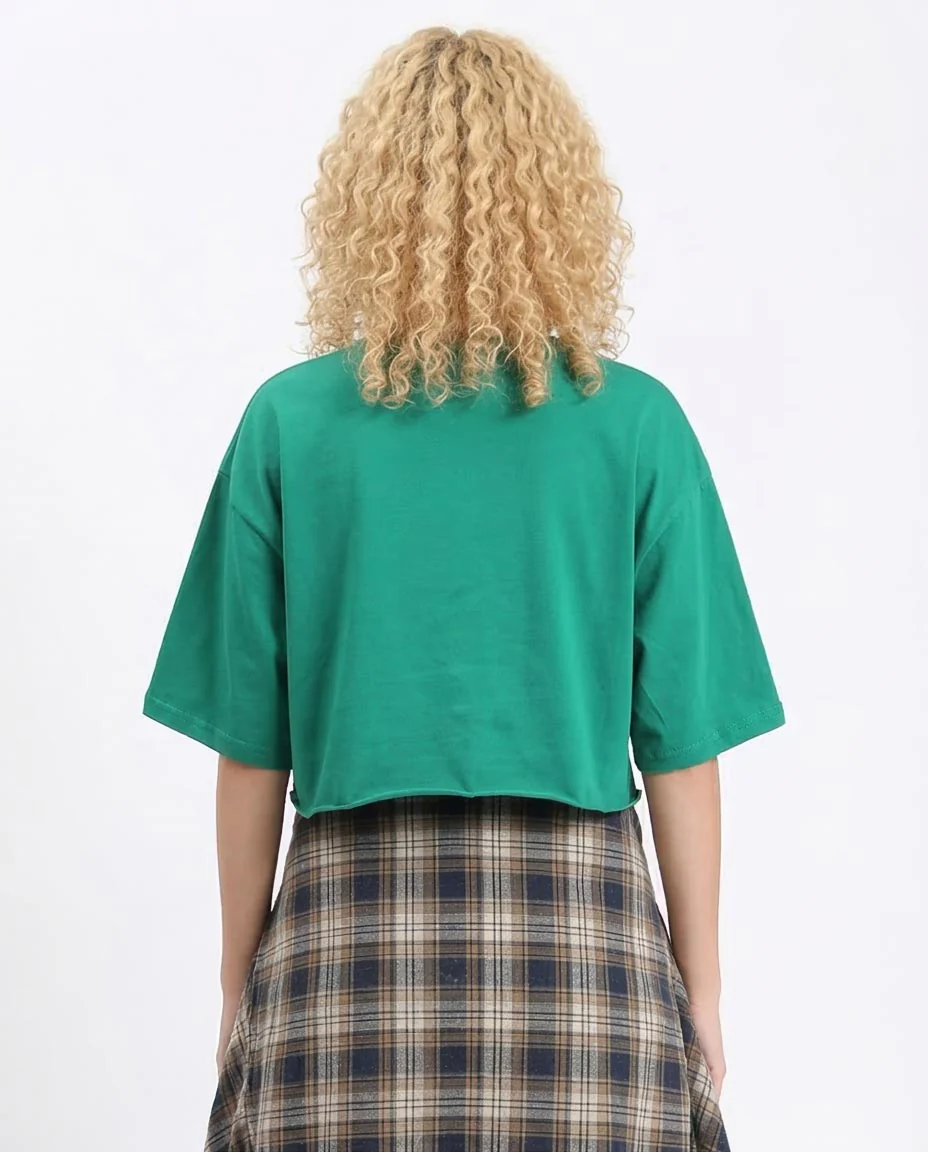 Ravin | Women’s "Worts Mistake" Boxy Crop Graphic Tee - Green - R209492 - Image 2