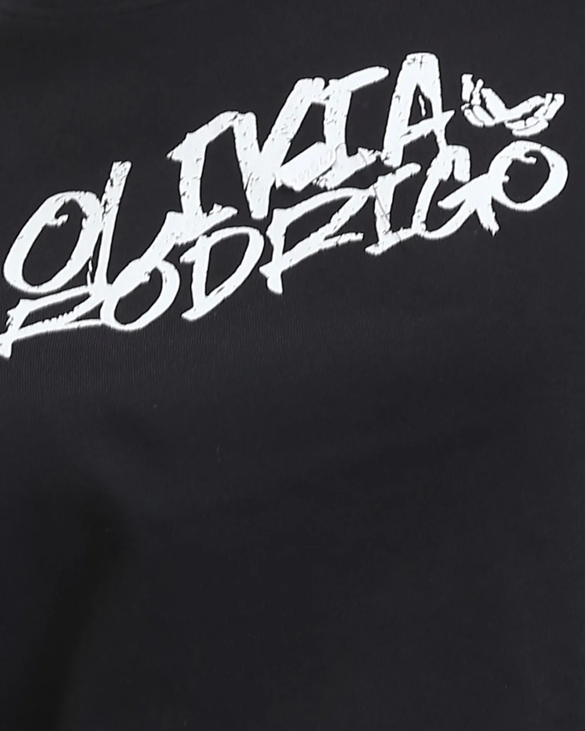 Ravin x Olivia Rodrigo Graphic Cropped Tee – Black - R207783 - Image 4