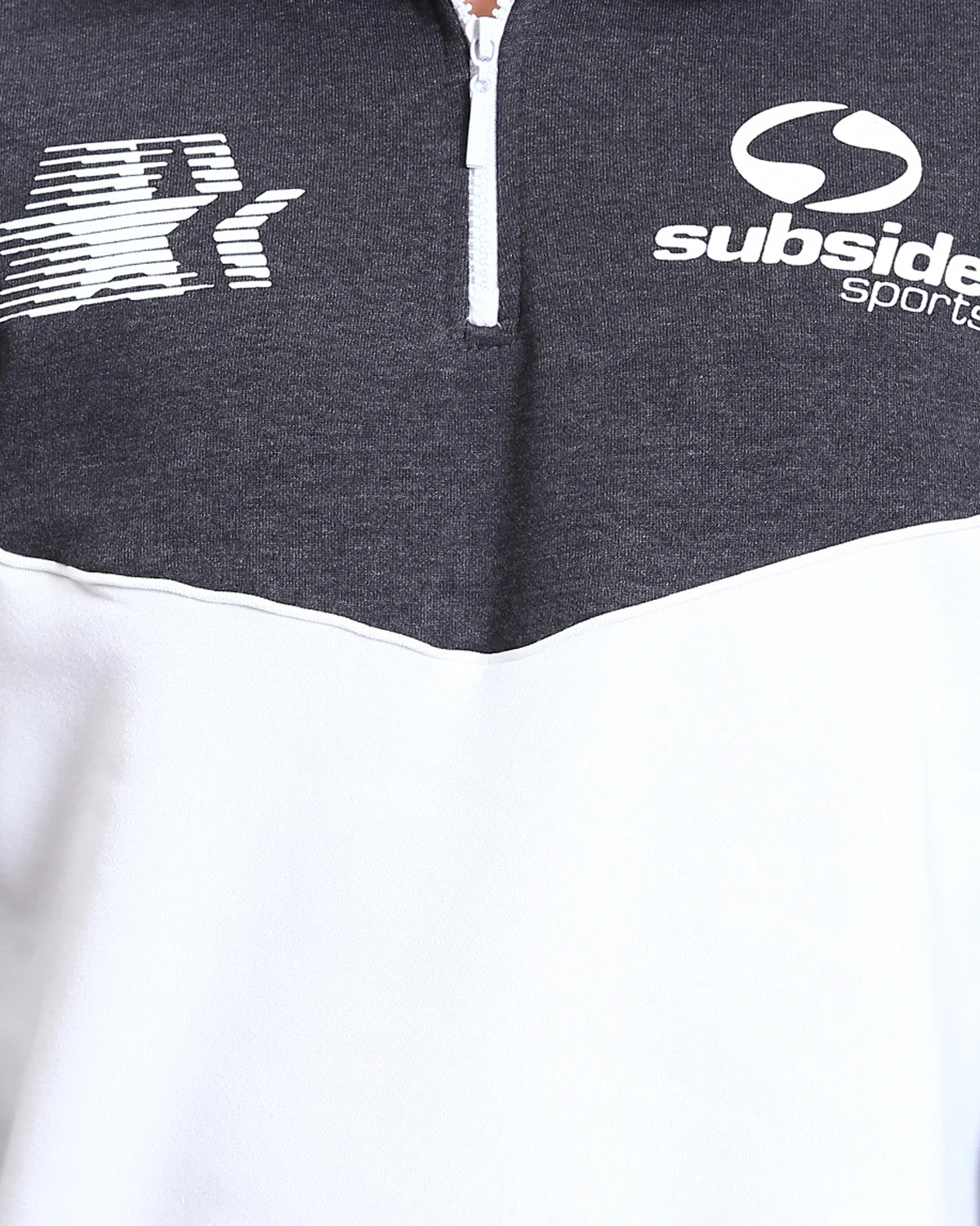 Ravin x Starter "Subside" Quarter-Zip Sweatshirt – Vintage Heritage Edition - Heather Dark Grey & White - R214400 - Image 4