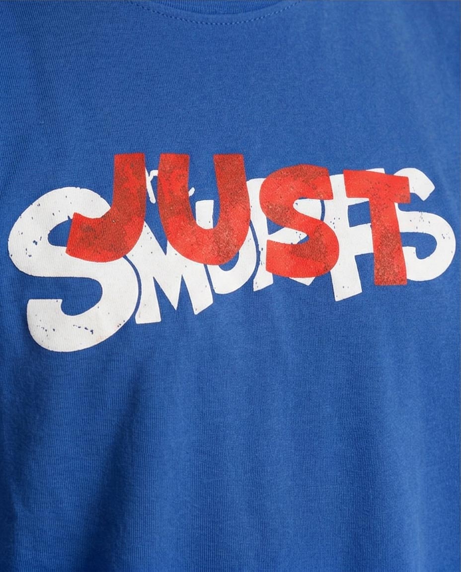 Ravin x The Smurfs: "Just Smurfs" Graphic Crew Neck T-Shirt - Blue - R207961 - Image 3