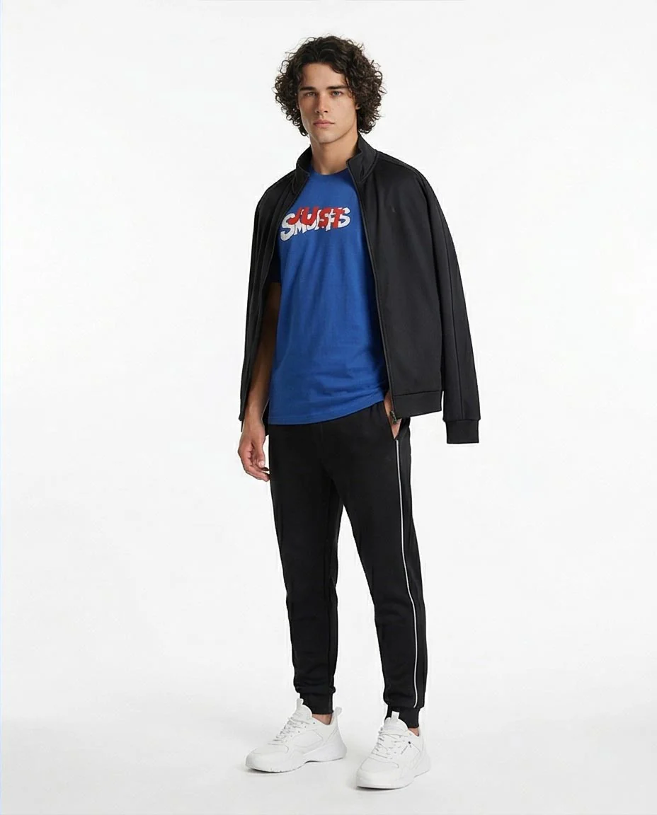Ravin x The Smurfs: "Just Smurfs" Graphic Crew Neck T-Shirt - Blue - R207961 - Image 4